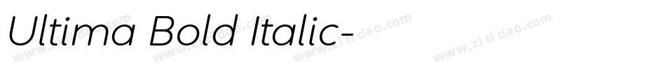 Ultima Bold Italic字体转换